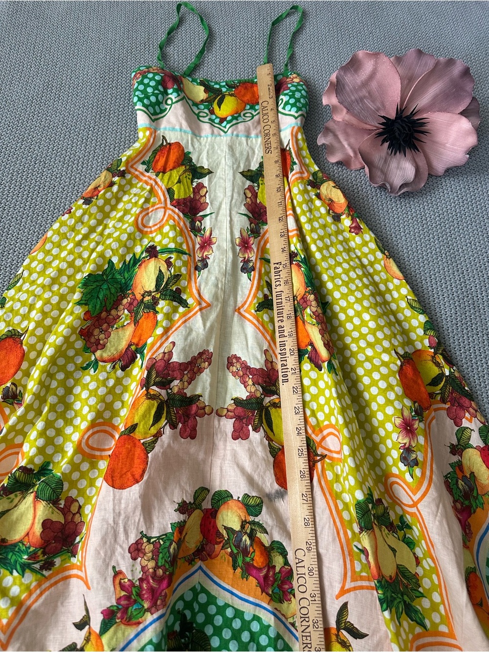 ALÉMAIS Lemonis Printed Linen Midi Dress XS AU6/US2 - Picture 7 of 14
